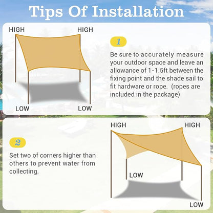 HappyTrends Sun Shade Sail, UV Protection Beach Shade Canopy Wind Sail | Heavy - Image 6