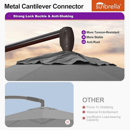 PURPLE LEAF 10' X 10' Cantilever Patio Umbrella - Image 6