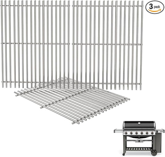 7MM SUS 304 Genesis II 610 Grill Grates for Weber Genesis II E-610 S-610 E-640 S-640 Series Replacement Parts, 66096 66803 Grill Grates for Genesis II LX E-640 S-640 Grill Parts Stainless Steel