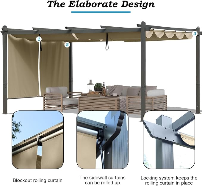 12 x 14 ft Outdoor Pergola - Image 4