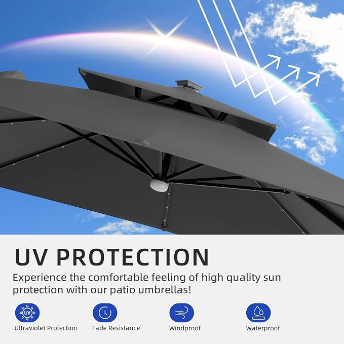 JZ-DZS Cantilever Patio Umbrella - Image 8