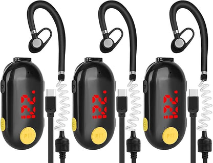 T-M9 Super Mini Walkie Talkies with Headsets,25 Channel Small Two Way Radio Rechargeable Portable FM Transceiver for Restaurants,Out Door Sport,Supermarket,Hospital,Tourism,3 Pack