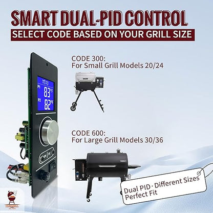Non-WiFi PID Controller Full Kit with Igniter, RTD & 2 Meat Probes for Camp Chef Gen 2 Retro Fit Grills | Fits Pursuit 20, SG24, SG30, SGX, DLX, XT, Woodwind Classic (Not for XXL Vertical)