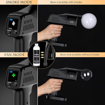 Smoking Gun for Cocktails and Food, Handheld, One Key Operation, 5000mAh Rechargeable Battery, with 1.4-inch Color Screen, for Wine, Drinks, Coffee, Bar, Party