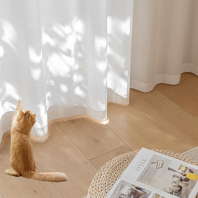 Patio Screen Non-See-Through Outdoor Curtains Waterproof Sheer Lightweight - Image 4