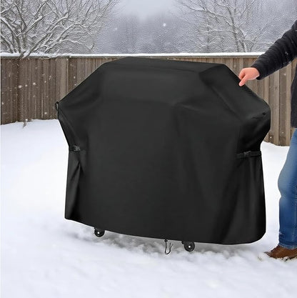 Gas Grill Cover for Cuisinart Propel + 4-Burner 3-in-1 Gas Grill, 57 Inch Outdoor Heavy Duty BBQ Grill Cover - 57" L×25" W×45" H, Black