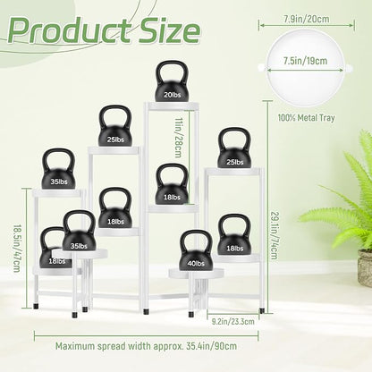 iDavosic.ly Plant Stand Indoor Outdoor, 10 Tier Metal Corner Shelf, Folding - Image 2