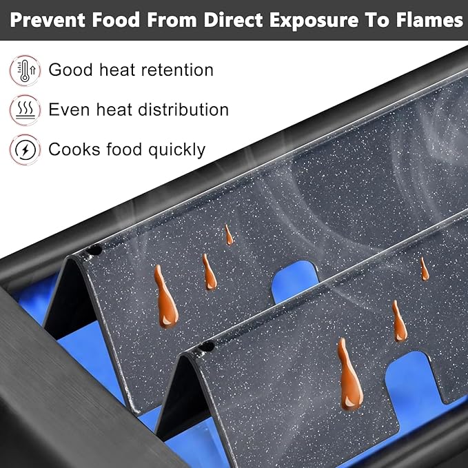 Hiorucet Grill Parts for Weber Spirit and Spirit II 300 Series, Fits E310 E320 E330 S310 S320 S330 SP310 SP320 SP330 GS4, 7638 Grill Grates 7636 Flavorizer Bars 69787 Grill Burners for Weber Spirit