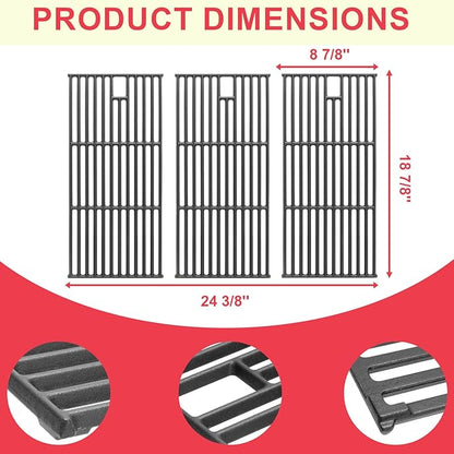 18 13/16" Grill Grates for KitchenAid 720-0954 Grill Parts, Kitchenaid 720-0733A, 720-0954A, 720-0733D, 720-0954L, 730-0733, 740-0733A, 730-0733A Grill Grates Parts, Nexgrill Parts 720-0733, Cast Iron