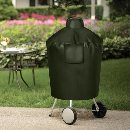 Grill Cover for Large Green Egg, Outdoor Cover with Durable & Water Resistant Fabric Premium Ceramic Grill Cover (Green, X-Large)