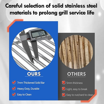 Genesis II E-310 Grates Flavorizer Bars Heat Deflectors Replacement Parts for Weber Genesis II Parts II E310 II E-315 II SE-310 II S310 II E-330 Genesis 2 Stainless Steel Grill Grates