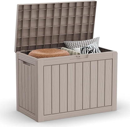 45 Gallon Outdoor Deck Box, Lockable Waterproof Outdoor Storage Boxes by MAIUSCOLI