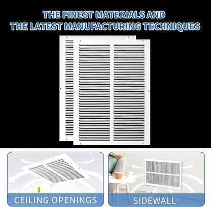 14x20 Return Air Grille(Duct Opening Size),Air Return Vent Cover,Flat Return Air Grilles,Cold Air Return Vent Cover,14x20 Air Return Grille,Outer Dimensions:15.75"Wx21.75"H(14"W x 20"H, Duct Opening)