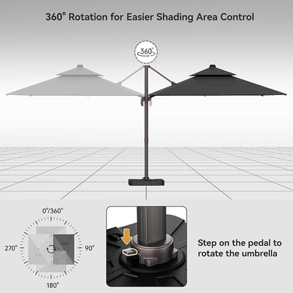 10x13FT Cantilever Outdoor Patio Umbrellas - Image 4