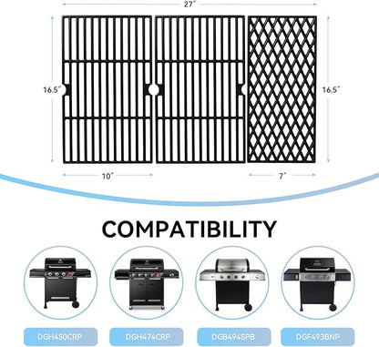 70-01-911 Cooking Grates for Dynaglo DGH450CRP DGH450CRP-D DGF493BNP DGH474CRP DGH485CRP, Kenmore Backyard BY13-101-001-12 Gas Grill, Cast Iron Grill Replacement Parts for Dyna-glo DGH450CRP
