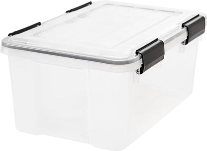 IRIS 19 Quart Weathertight Storage Box, Clear - 110380