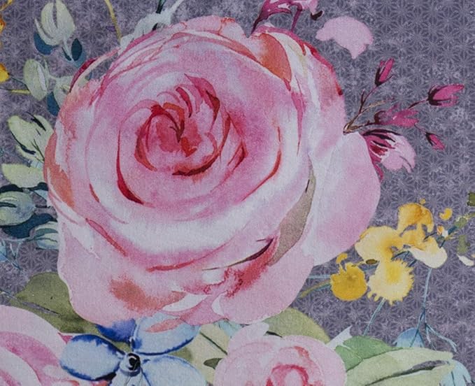 Maison d' Hermine Table Cloth Rectangle Table 100% Cotton 60 x 108 Inches Tablecloth Reusable for Dining Room, Farmhouse, Home, Party, Festive & Wedding Spring Summer - Sweet Rose Lavender - Lush