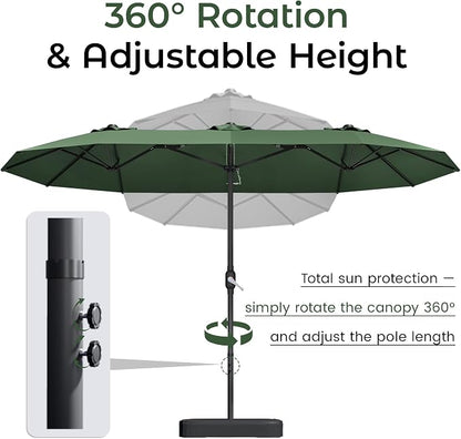DomeShade 15ft Large Patio Umbrella - Image 9