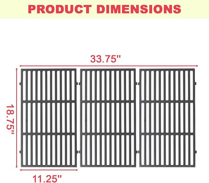 66097 Genesis II 400 Grill Grates for Weber Genesis GS4 II/LX 400 Series Grills Parts Genesis 2 E-410 S410 E-435 S-435 E-415 SE-410 LX S-440, 66089 Grates for Kitchen-aid 740-0781 Parts Cast Iron