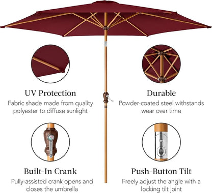 Best Choice Products 10ft Market Umbrella, Outdoor Sun Shade - Image 6