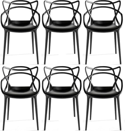 2xhome Modern Dining Chair | Stackable Indoor or Outdoor Entangled Side Chair | by 2xhome