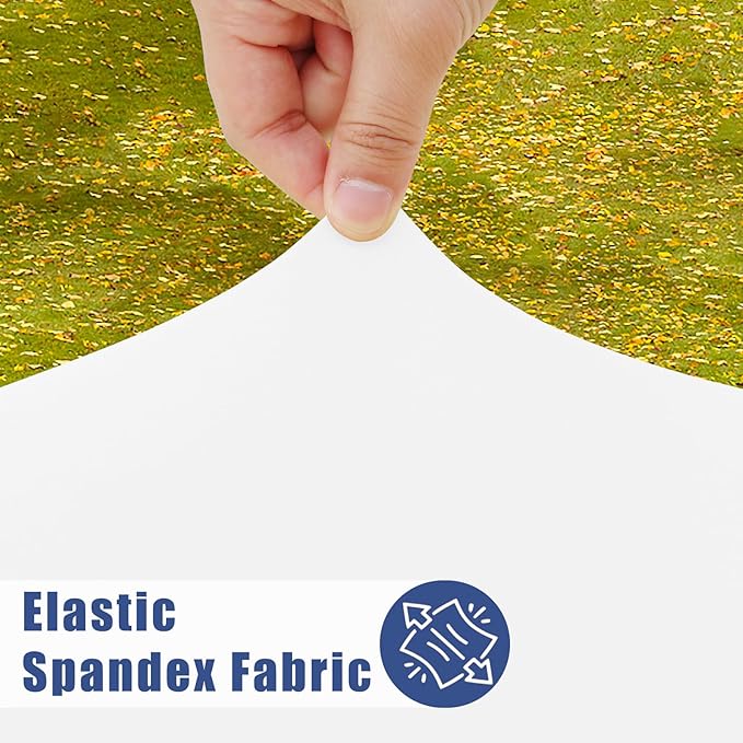 Spandex 4 Foot Rectangle Table Cloth 6 Pack, Elastic Fitted Tablecloths for Picnic, Stretch Washable Patio Table Cover for Outdoor, Camping, Banquet and Parties (White, 30"x48")