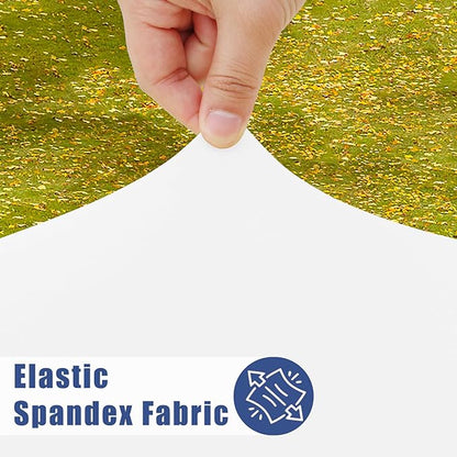 Spandex 4 Foot Rectangle Table Cloth 6 Pack, Elastic Fitted Tablecloths for Picnic, Stretch Washable Patio Table Cover for Outdoor, Camping, Banquet and Parties (White, 30"x48")