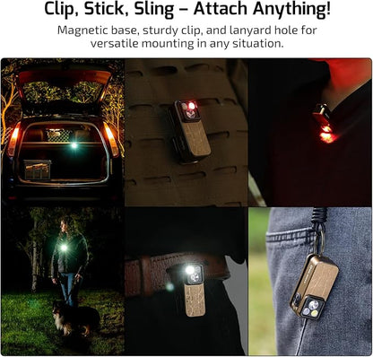 OLIGHT Oclip Pro EDC Flashlight Clip-on Light, Rechargeable 500 Lumens with Three Lighting Solutions Type-C Charging, Magnetic Flash Lights for Outdoor or Indoor Use(Ancient Script)