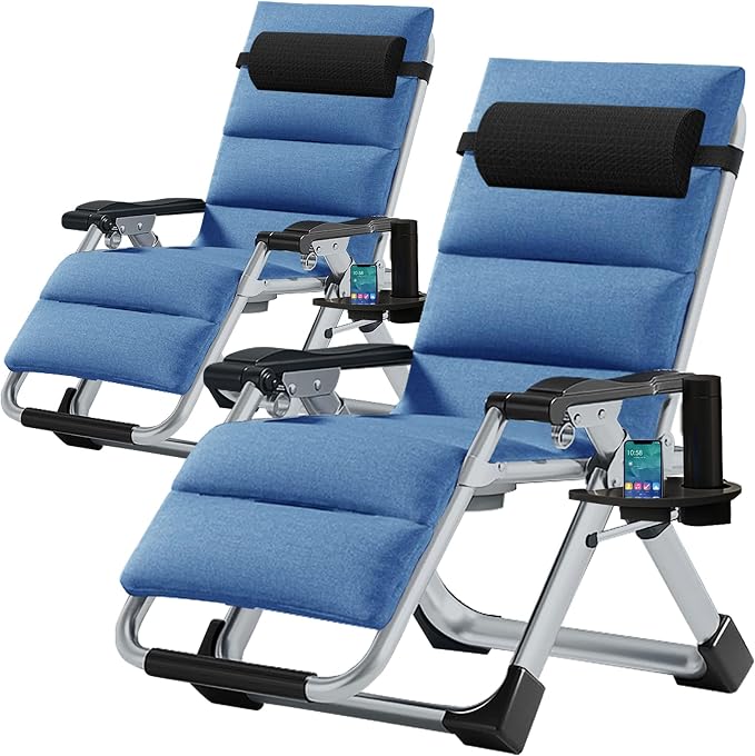 MOPHOTO Zero Gravity Chair, Outdoor Padded Lounge Chair by MOPHOTO