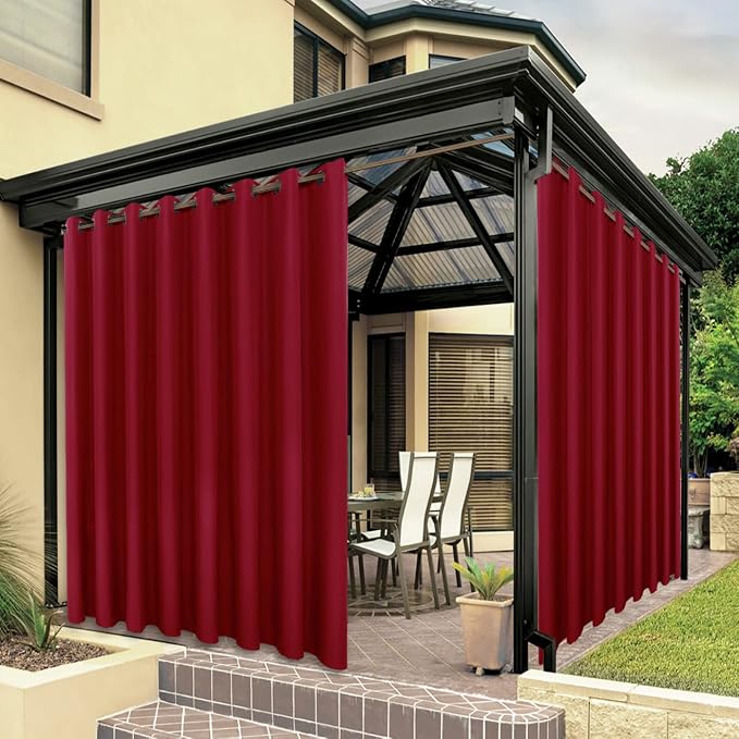 BONZER Wide Outdoor Waterproof Curtains by Bonzer