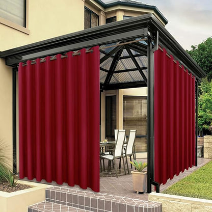 BONZER Wide Outdoor Waterproof Curtains by Bonzer
