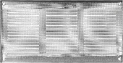 Repa Market 12x6 Inch Air Vent Cover/Galvanized Steel Louvered Grill Cover with Mesh Screen/Wall or Ceiling Vent/Durable Flush Mount HVAC Register for Indoor and Outdoor Ventilation
