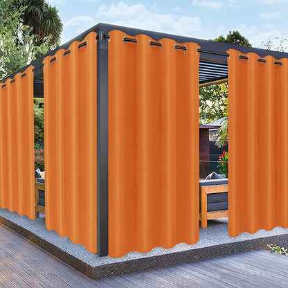 PureFit Outdoor Curtains for Patio Waterproof Weatherproof Outside Curtains | by PureFit