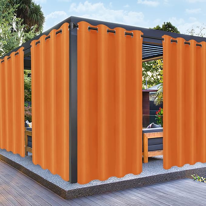 PureFit Outdoor Curtains for Patio Waterproof Weatherproof Outside Curtains | by PureFit