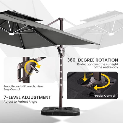 10x10 FT Outdoor Cantilever Patio Umbrella - Image 6