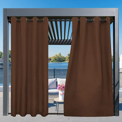 Easy-Going Outdoor Curtains for Patio 1 Panel, 54x108 inch, Weatherproof - Image 3