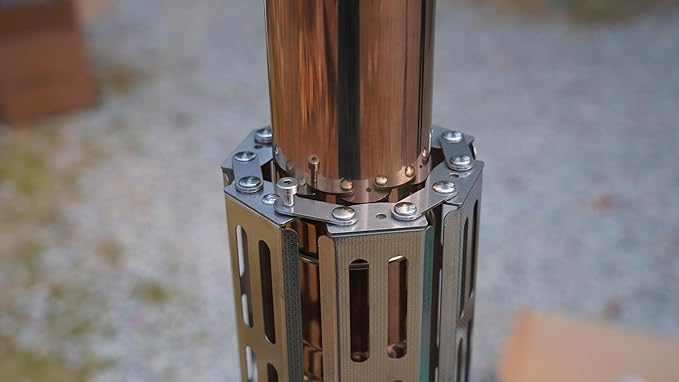 304 Stainless Steel Chimney Fireproof Pipe, Burn-Proof Stove Tube Protector - Mesh Design, Removable & Reusable, Designed Exclusively for CAMPJOURNEY Wood Burning Stoves
