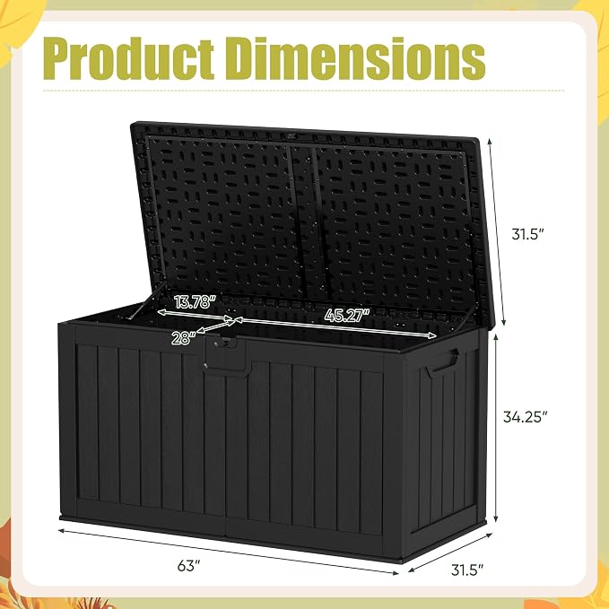 Devoko HDPE 240 Gallon Deck Box Double-Wall - Image 6