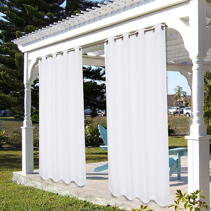 BONZER Outdoor Curtains for Patio Water Resistant | Heavy Privacy Light - Image 7