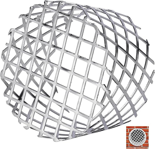 4" PVC Termination Vent Mesh Cap, 304 Stainless Steel Dryer Vent Screen Outdoor, PVC Roof Vent Cap, High Airflow Built-in Grill, 3.75" to 3.85" Conical Net, for 4in Dryer Vent Hose, Exhaust Vent Mesh