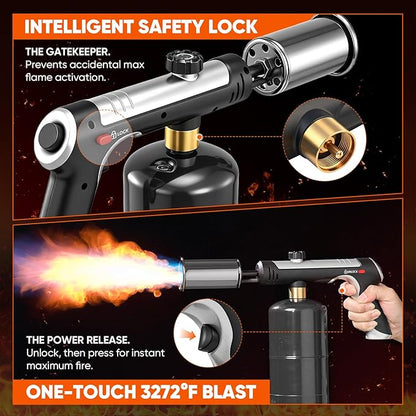 Propane Torch, Adjustable Flame Propane Torch, Precision High Heat Blow Torch, Christmas Gift for Grilling, Charcoal Ignition, Culinary Tasks & Home Improvement (10)