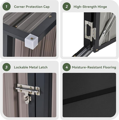 Aoxun Outdoor Storage Cabinet Shed - Image 5