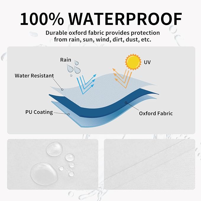 Easy-Going 100% Waterproof Outdoor Curtains 54x108 inch, Gazebo and Pergola 2 - Image 2