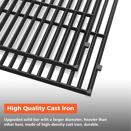 QuliMetal 19.5" Grill Grates for Weber Genesis 300 Series, Genesis E310 E320 E330 S310 S320 S330, Replacement Parts for Weber 7524,7528, Cast Iron Grill Grates