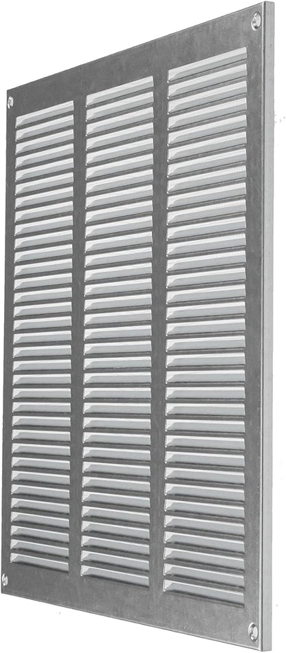 Repa Market 12x12 Inch Air Vent Cover/Galvanized Steel Louvered Grill Cover with Mesh Screen/Wall or Ceiling Vent/Durable Flush Mount HVAC Register for Indoor and Outdoor Ventilation