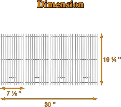 16517 47629 Grill Grates Replacement Parts for Bull Grill Parts 4 Burner 30 Inch Angus 47628 41629 41628 Outlaw 26038 26039 Premium 18249 18248 Lonestar 87049 87048 Lion L75000 Cooking Grates