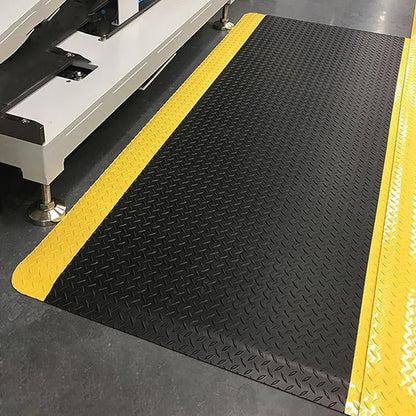 Nisorpa Anti Fatigue Mats Industrial 2' x 7' Ergonomic Standing Mat 15/16" Extra Thick Kitchen Rugs for Standing Heavy Duty Commercial Diamond Plate - Safety Support for Leg & Back Pain