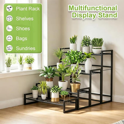 VyGrow Plant Stand, 4 Tier Stackable Tiered Plant Stand, Scalable Heavy Duty - Image 6