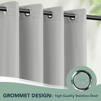 Patio Curtains Outdoor Waterproof, Privacy Drapes | Weatherproof & Sun Blocking - Image 6