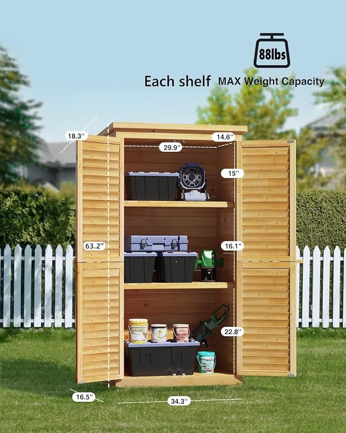 Bealife 63.2" Outdoor Storage Cabinet - Image 7